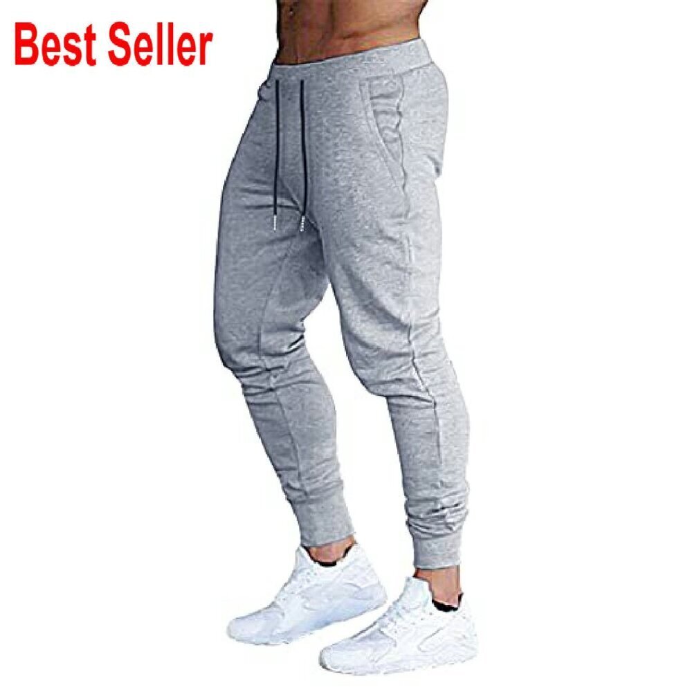 Slim Fit Joggers Athletic Tapered Leg Workout Pants with Deep Pockets